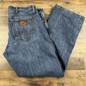Wrangler Slim Boot‎ Jeans Mens 36x30 Blue Denim Western Cowboy